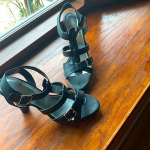 Chaps black strappy sandals Size 11